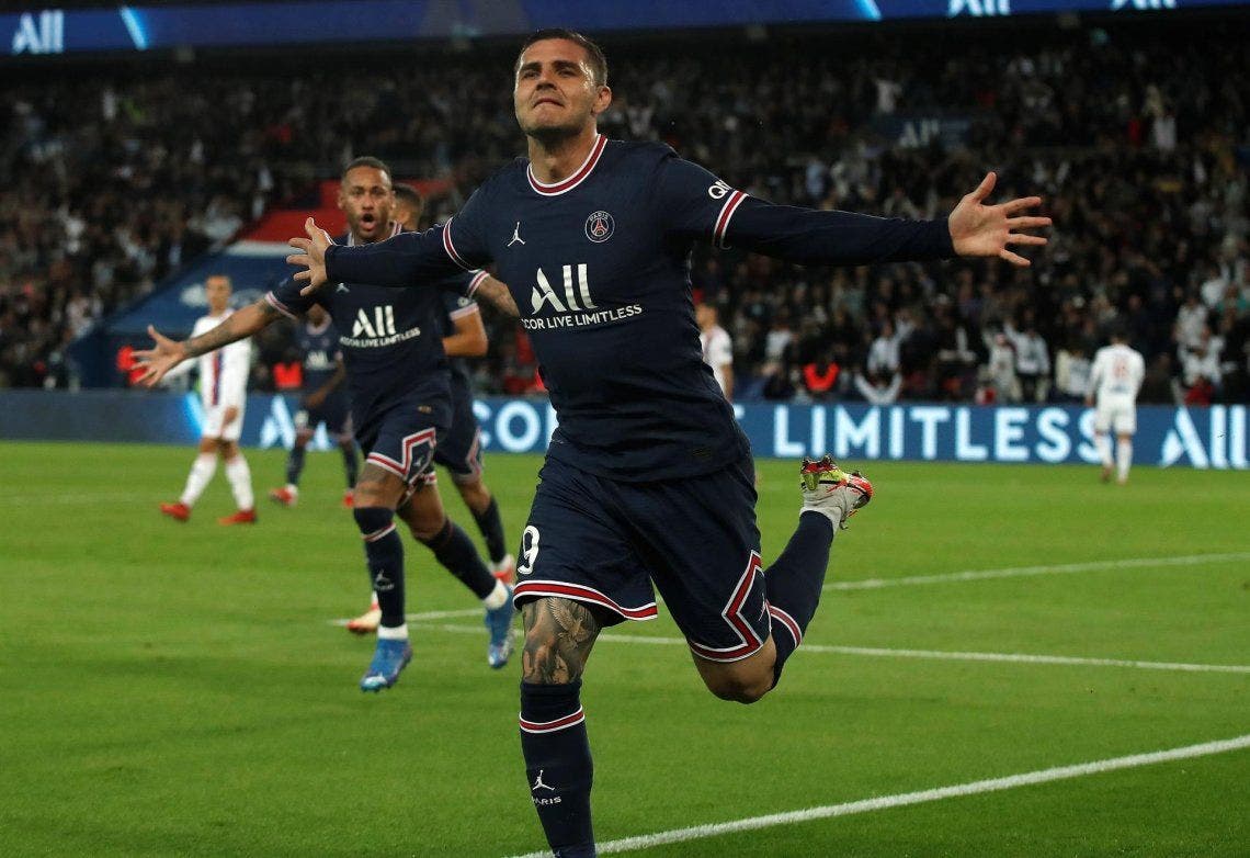 PSG venció 2-1 al Lyon con un agónico gol de Icardi